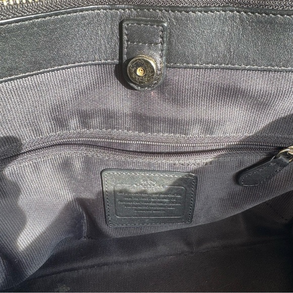 Black Leather Coach Handbag - Picture 7 of 12